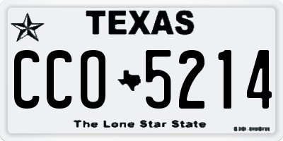 TX license plate CCO5214