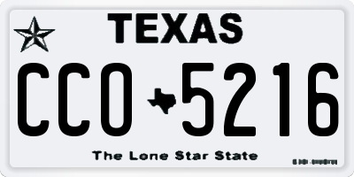 TX license plate CCO5216