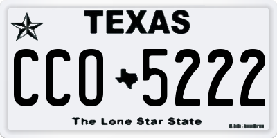TX license plate CCO5222