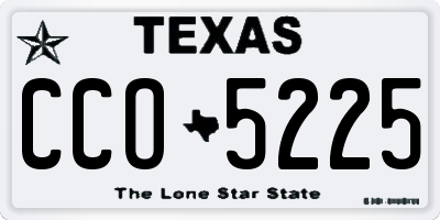 TX license plate CCO5225