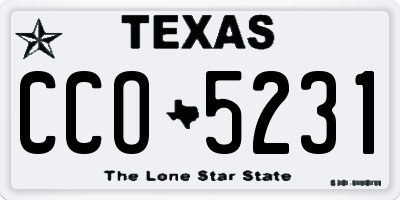 TX license plate CCO5231