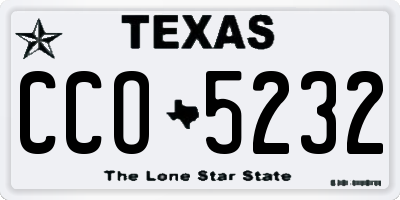 TX license plate CCO5232