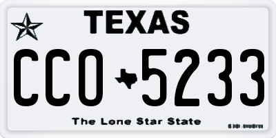 TX license plate CCO5233
