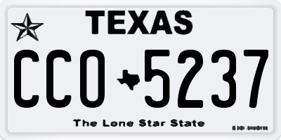 TX license plate CCO5237