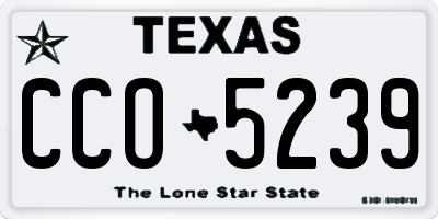 TX license plate CCO5239