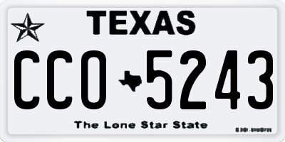 TX license plate CCO5243