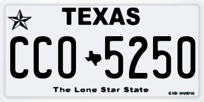 TX license plate CCO5250