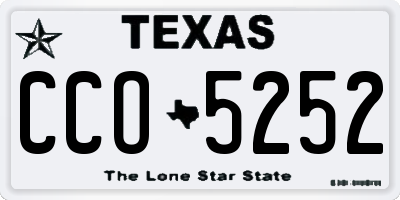 TX license plate CCO5252