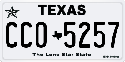 TX license plate CCO5257
