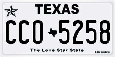 TX license plate CCO5258