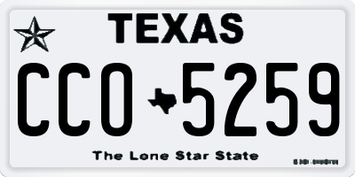TX license plate CCO5259