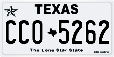 TX license plate CCO5262