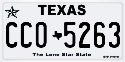 TX license plate CCO5263