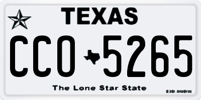 TX license plate CCO5265