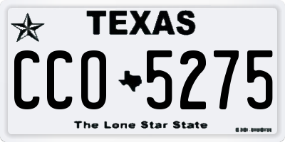 TX license plate CCO5275