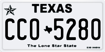 TX license plate CCO5280