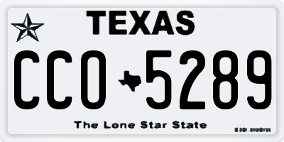 TX license plate CCO5289