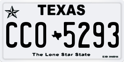 TX license plate CCO5293