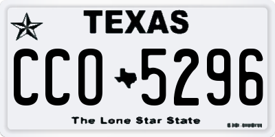 TX license plate CCO5296