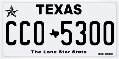 TX license plate CCO5300