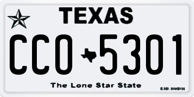 TX license plate CCO5301