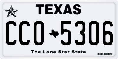 TX license plate CCO5306