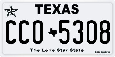 TX license plate CCO5308