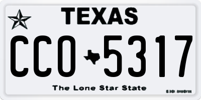 TX license plate CCO5317