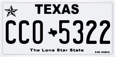 TX license plate CCO5322
