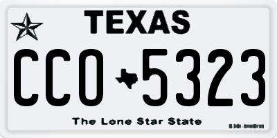 TX license plate CCO5323