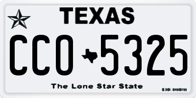 TX license plate CCO5325