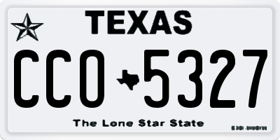 TX license plate CCO5327