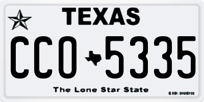 TX license plate CCO5335