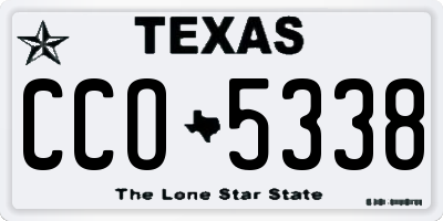 TX license plate CCO5338