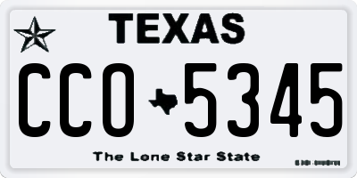 TX license plate CCO5345