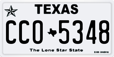TX license plate CCO5348