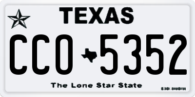 TX license plate CCO5352