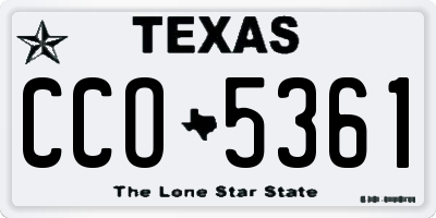TX license plate CCO5361