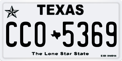 TX license plate CCO5369