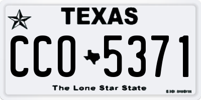TX license plate CCO5371