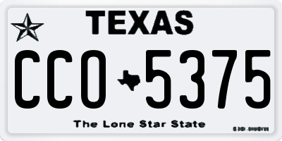 TX license plate CCO5375
