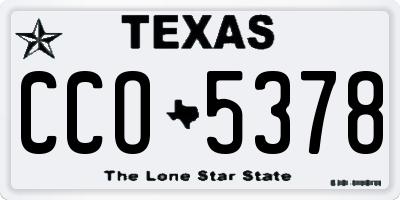 TX license plate CCO5378