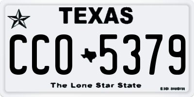 TX license plate CCO5379