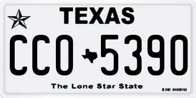 TX license plate CCO5390