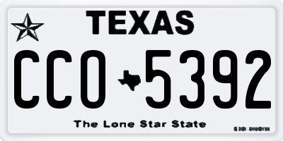 TX license plate CCO5392