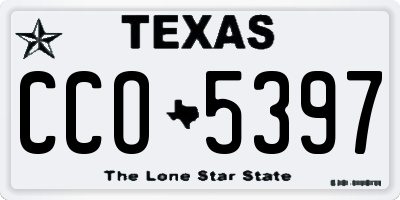 TX license plate CCO5397