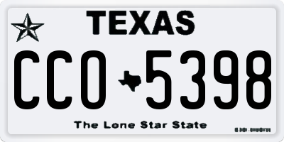 TX license plate CCO5398