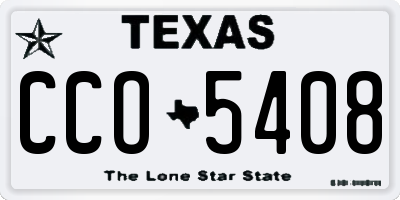 TX license plate CCO5408