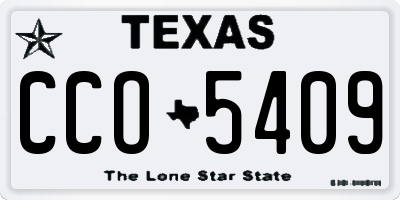 TX license plate CCO5409