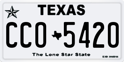 TX license plate CCO5420